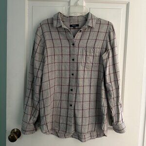Madewell Checker Wool Cotton Plaid Flannel Sz Medium